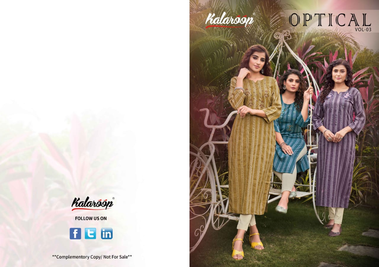  Kalaroop kurti Optical Vol 3